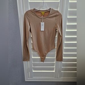 Daisy Tan Long Sleeve Bodysuit Size M